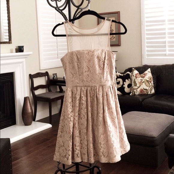 Inspire Me Nude Mesh/Lace Dress | Sz 3 - Picture 1 of 7